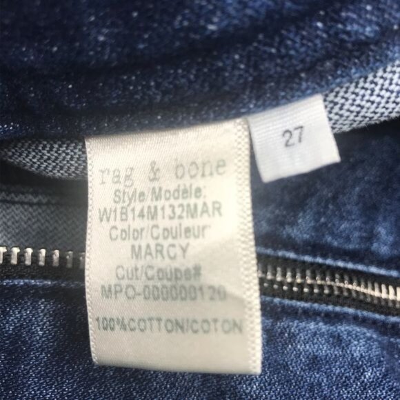 rag & bone Racer Zip-Front Denim Mini Skirt Zip Pockets Size 27 - Picture 9 of 15